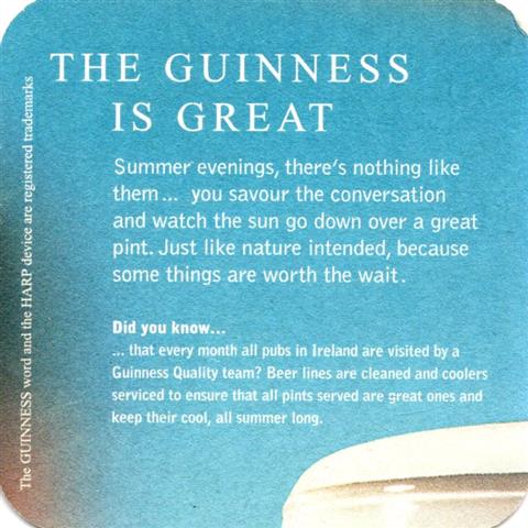 dublin l-irl guinness guinness quad 20b (185-the guinness is great)